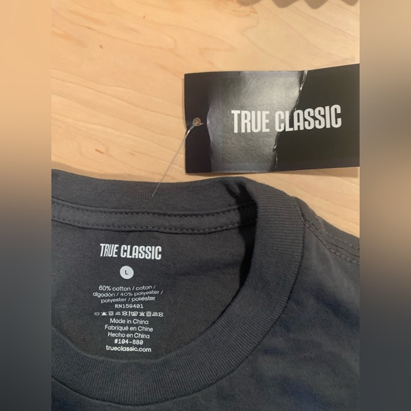 NWT Men’s True Classic crew neck tee size Large - Picture 5 of 6